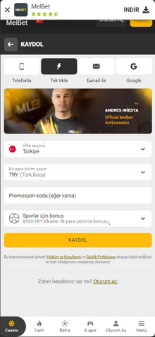 Tek tıklama kayıt yöntemi ekran görüntüsü